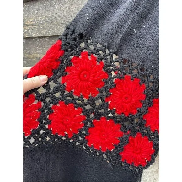 NWT Hippie pompom floral BOHO retro scarf wrap - Picture 4 of 6